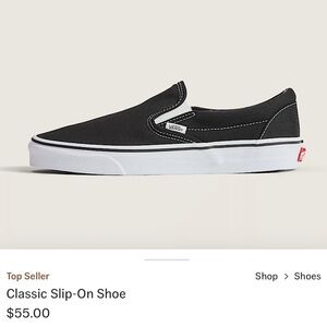 Vans Classic Black Slip-On Shoe